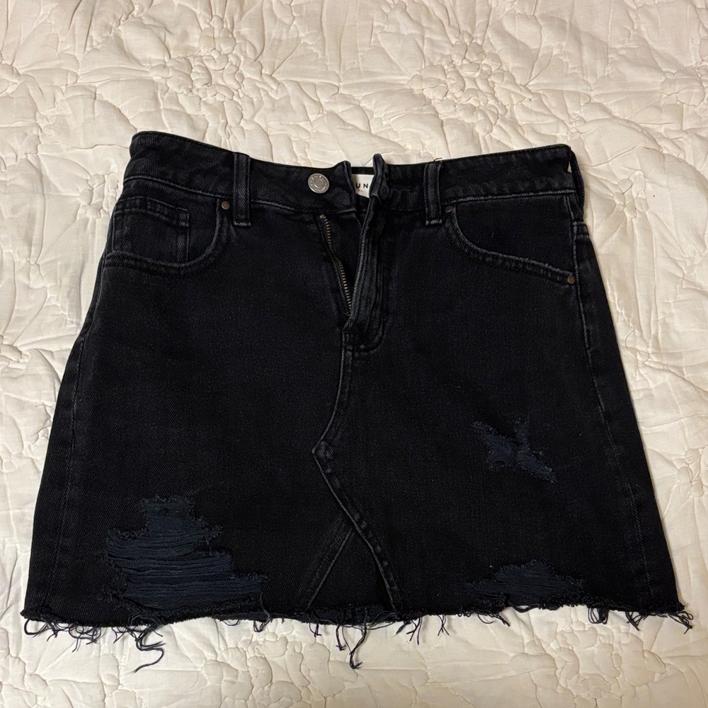 PacsunBlack Denim Skirt